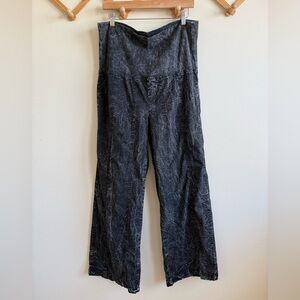 Mindset by XCVI Acid Crinkled Washed Pull On Wideleg Pants